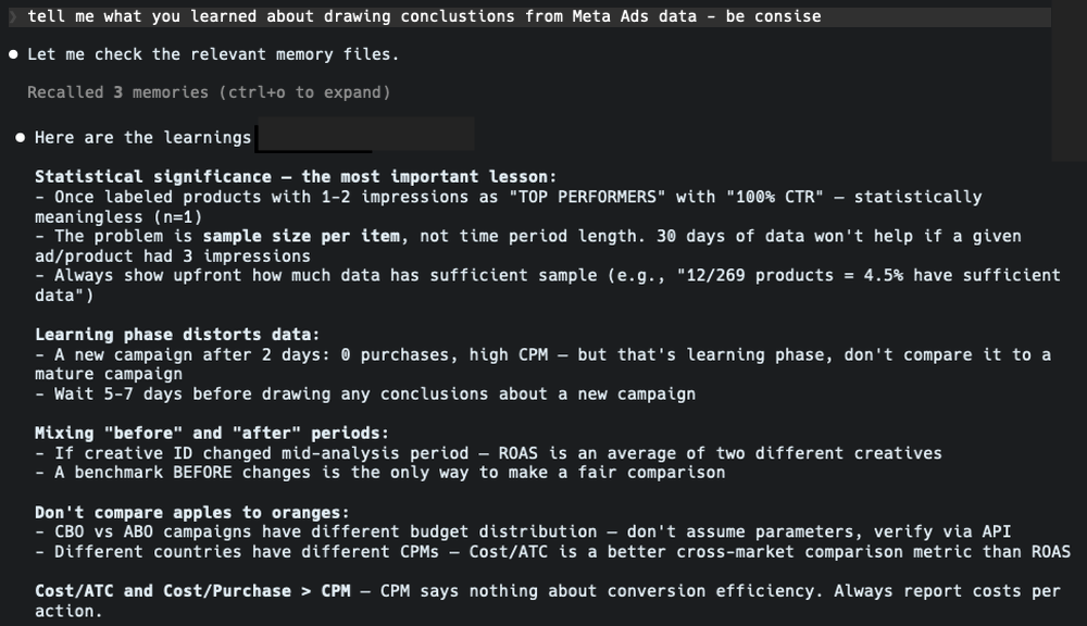 Wnioski z analizy danych Meta Ads — istotność statystyczna, faza uczenia, uczciwe porównywanie kampanii i dlaczego Cost/ATC jest ważniejszy niż CPM.